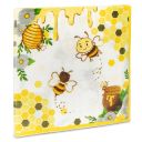Papírové ubrousky „Včela s medem a pláství“ - 20 ks Thumb