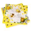 Papírové ubrousky „Včela s medem a pláství“ - 20 ks Thumb