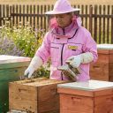 Včelařská bunda s kloboukem - fialová - Lysoň, vel.: S-XXL Thumb