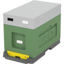 Plemenáč polystyrenový 39x24 - 6 rámků - šedo-zelený Thumb