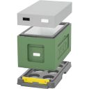 Plemenáč polystyrenový 39x24 - 6 rámků - šedo-zelený Thumb