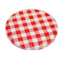Víčko na sklenici TO 82 - Karo červené Thumb