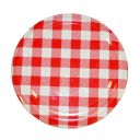 Víčko na sklenici TO 82 - Karo červené Thumb