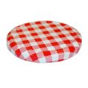 Víčko na sklenici TO 82 - Karo červené Thumb