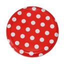 Víčko na sklenici TO 82 - Tečky - červené Thumb