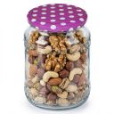 Víčko na sklenici TO 82 - Tečky - purpurové Thumb