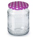 Víčko na sklenici TO 82 - Tečky - purpurové Thumb