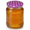 Víčko na sklenici TO 82 - Tečky - purpurové Thumb