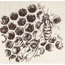 64106b.jpg_1 Pytlík na sklenici medu ApiSina s motivem "plástev" Thumb