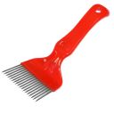 vidlicka-cervena-21-jehel-22-01.jpg Vidlička k odvíčkování rovná 21 jehel, plas. rukoj. Thumb