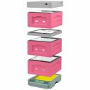 Polystyrenový úl 39 x 24 lakovaný, varroadno - typ II - růžová Thumb