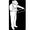 Samolepka včelař s rámkem - bílá Thumb