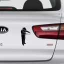 Samolepka včelař s rámkem - černá Thumb