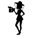 Samolepka včelařka - černá Thumb