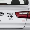 Samolepka Bee happy - černá Thumb