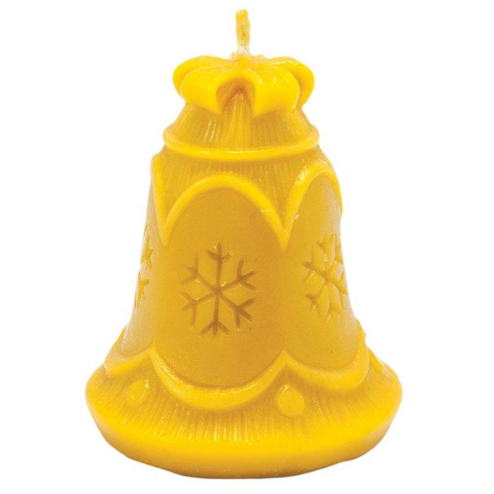 Silikonová forma na svíčky - zvonek se sněhovou vločkou - 8 cm - FS419