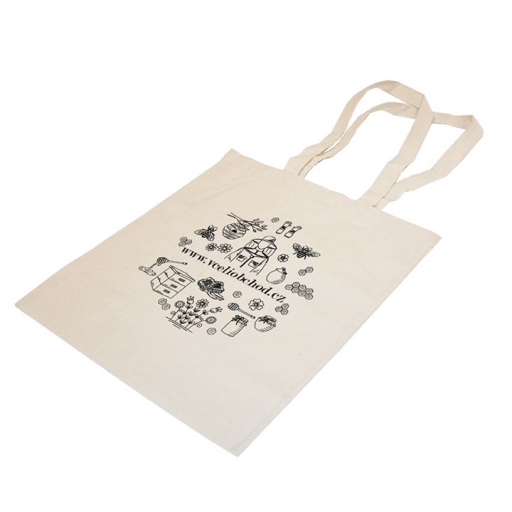 Bavlněná taška "Včelí obchod" 37,5 x 41