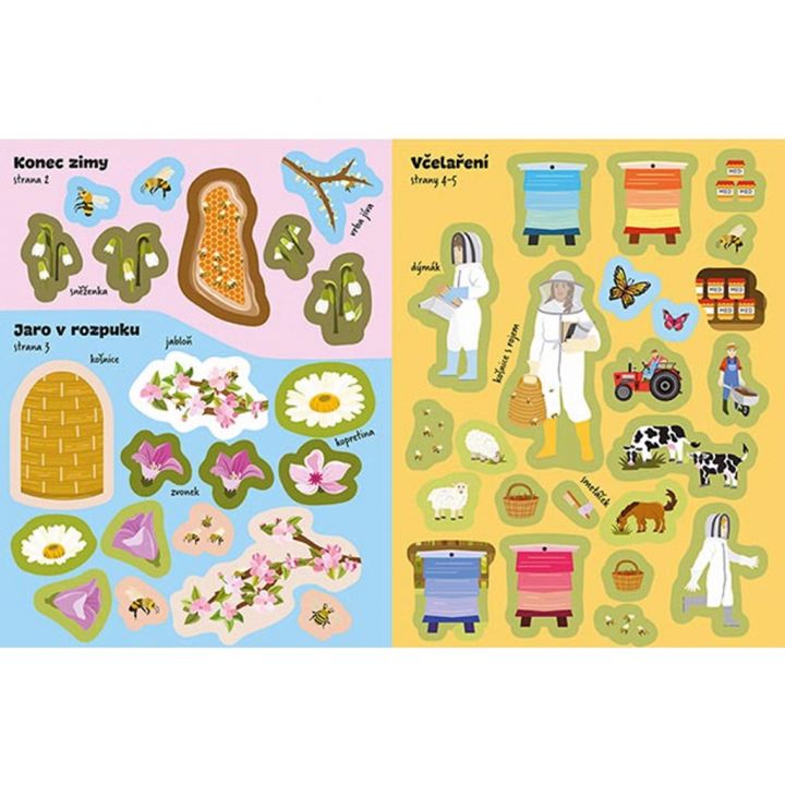 Samolepková knížka včely - Jiri Models