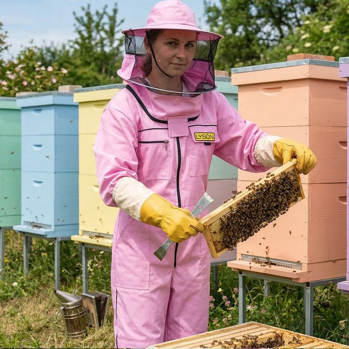 Včelařská kombinéza s kloboukem - fialová - Lysoň, vel.: S-XXXL