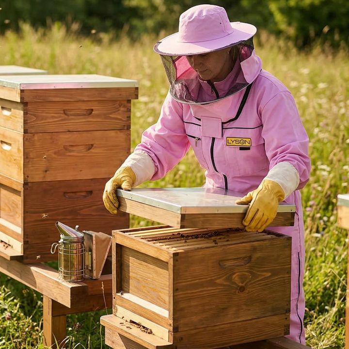 Včelařská kombinéza s kloboukem - fialová - Lysoň, vel.: S-XXXL