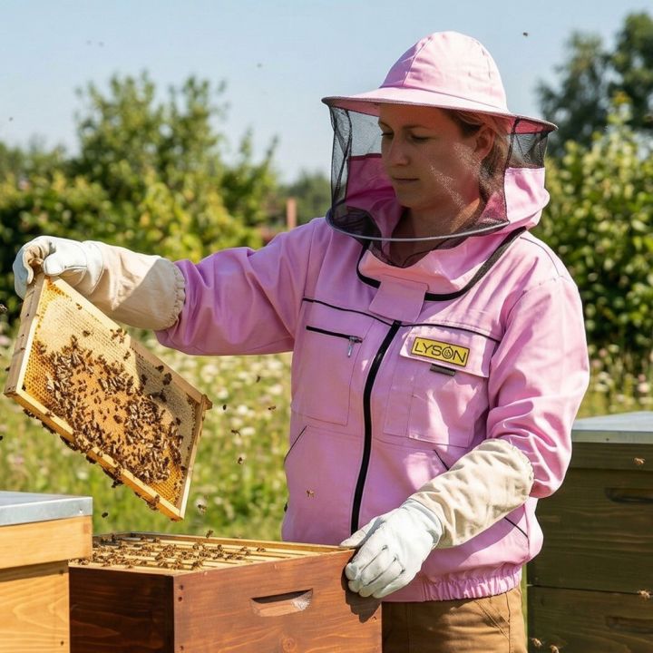 Včelařská bunda s kloboukem - fialová - Lysoň, vel.: S-XXL