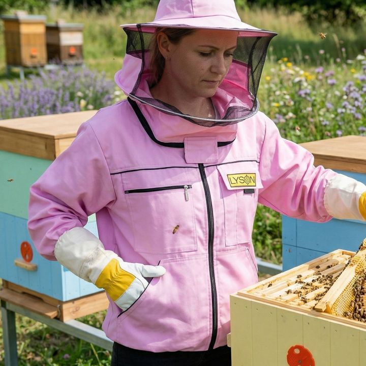 Včelařská bunda s kloboukem - fialová - Lysoň, vel.: S-XXL