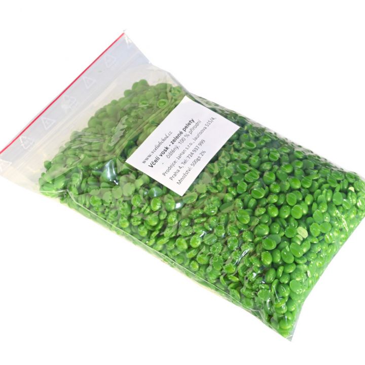 Včelí vosk - zelené pelety - 500 g