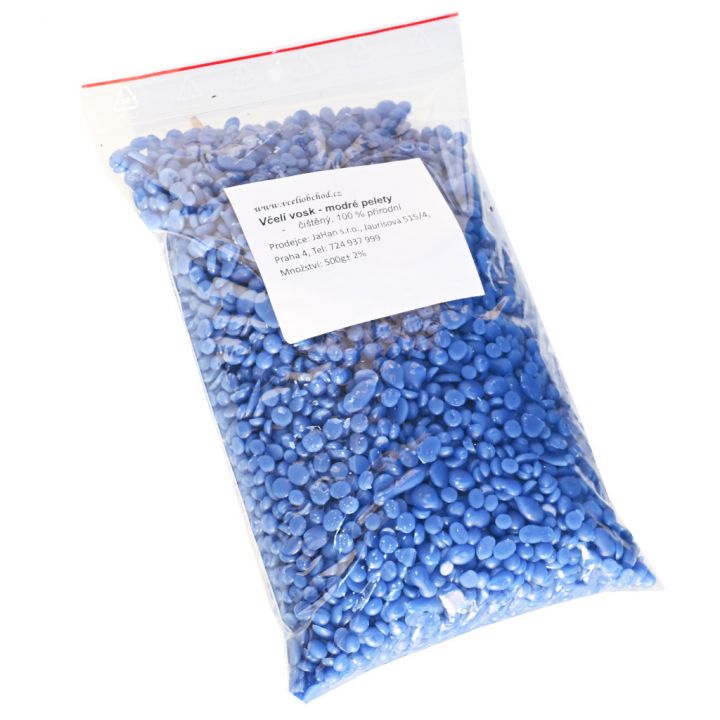 Včelí vosk - modré pelety - 500 g