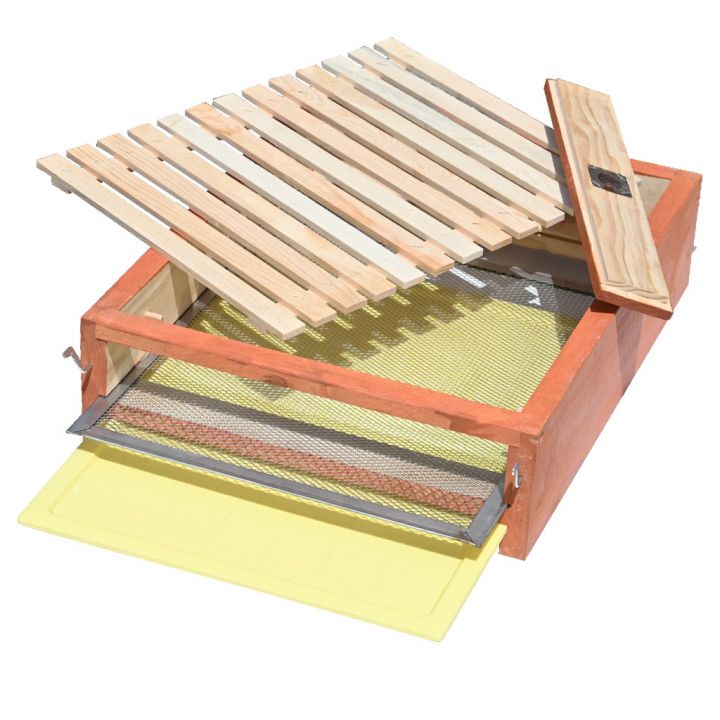 Celozasíťované varroa dno - Langstroth - komplet, nabarvené
