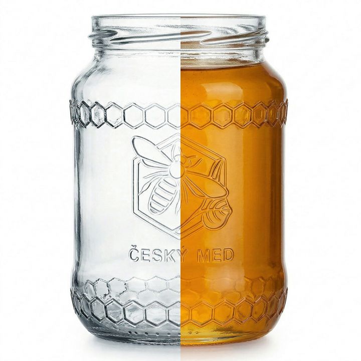 Sklenice MED 770 ml/1kg medu - OSOBNÍ ODBĚR