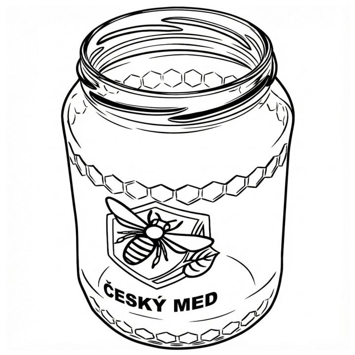 Sklenice MED 770 ml/1kg medu - OSOBNÍ ODBĚR