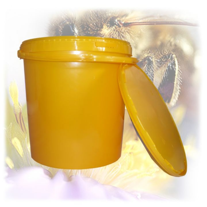 Nádoba na med plast 25 kg žlutá