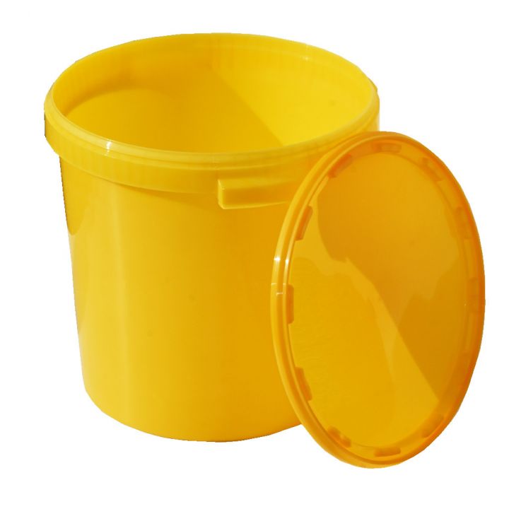 Nádoba na med plast 40 kg / 30 l - žlutá