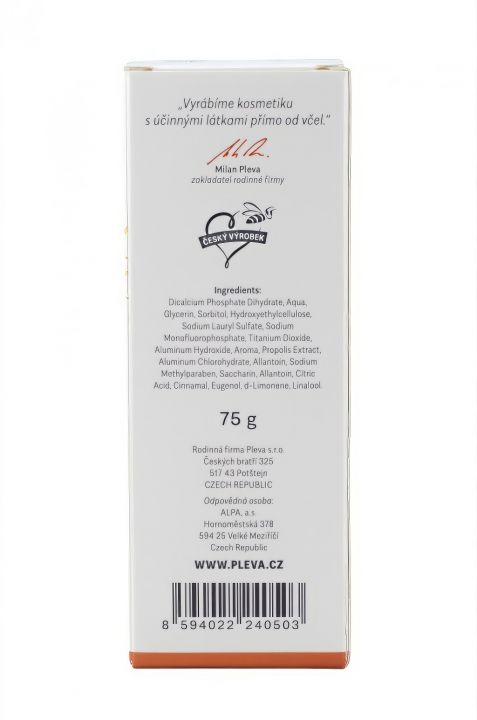 Pleva zubní pasta s propolisem - 75 g