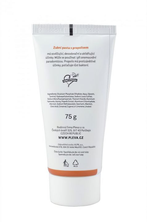 Pleva zubní pasta s propolisem - 75 g