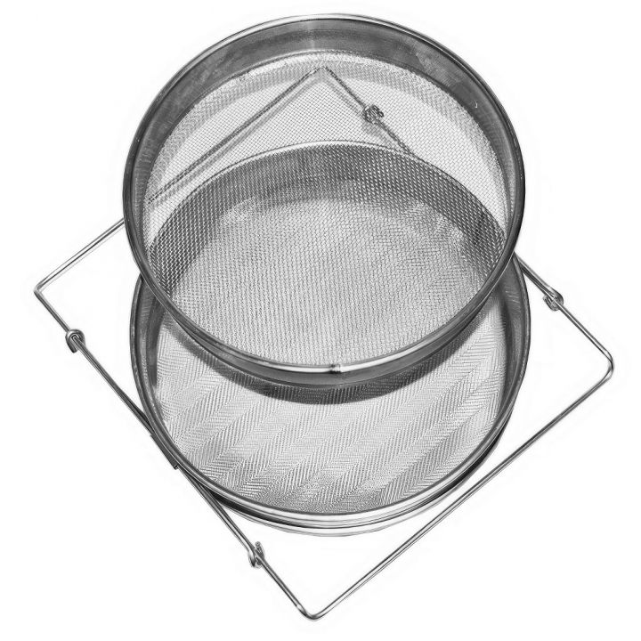 Cedník (síto) dv. vp. ner. 24 cm s uchyty DE3