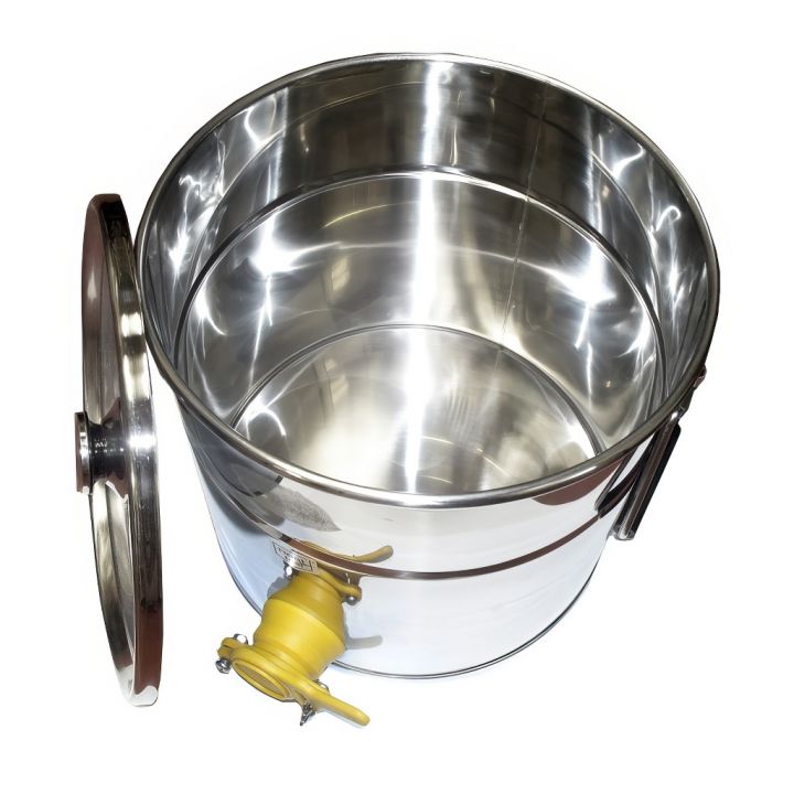 Stáčecí nerez nádoba 25 kg - plast kohout