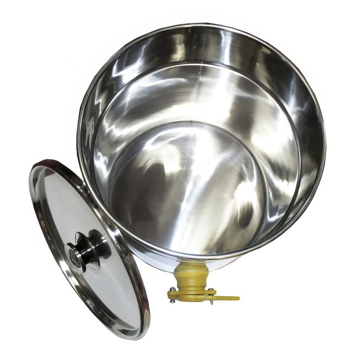 Stáčecí nerez nádoba 35 kg - plast kohout