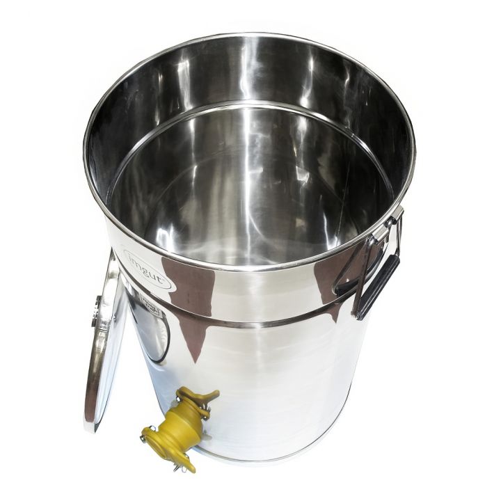 Stáčecí nerez nádoba 50 kg - plast kohout