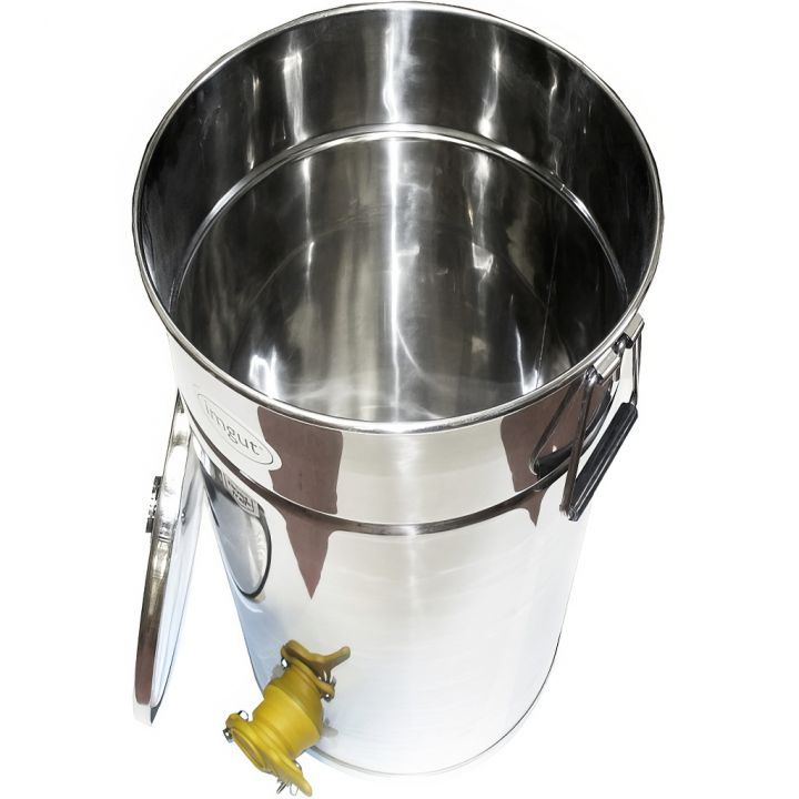 Stáčecí nerez nádoba 100 kg - plast kohout