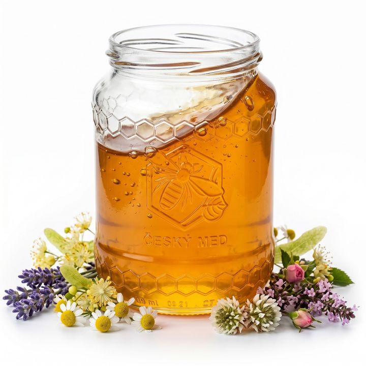 Sklenice Med 770 ml/1kg medu - 8,6 Kč/ks - pal. 1456 ks