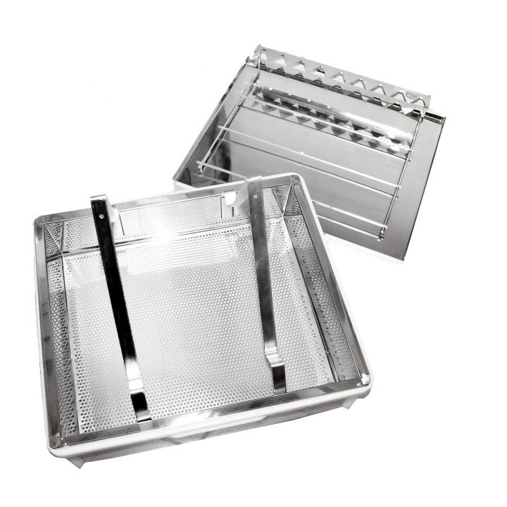 Talíř na odvíčkování ApiNord - nerez - s odkl. 2 rám.