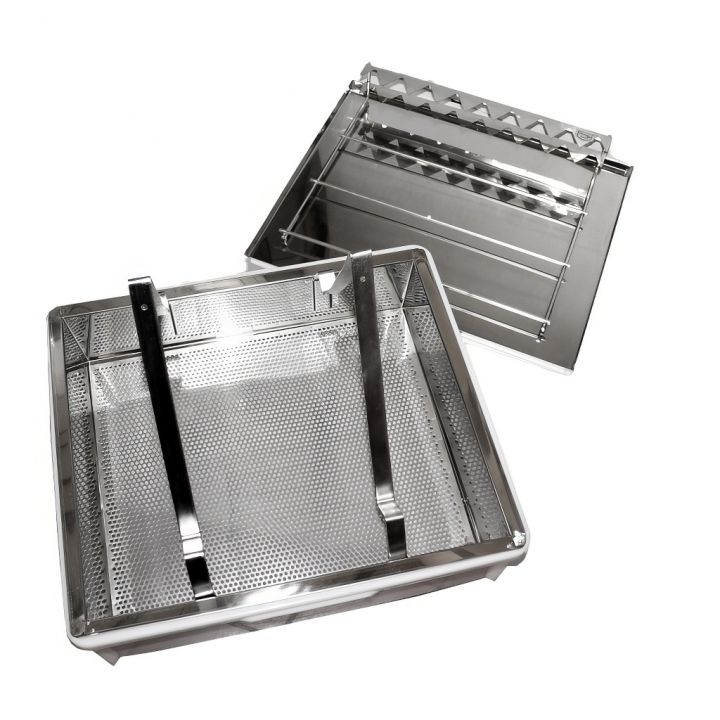 Talíř na odvíčkování ApiNord - nerez - s odkl. 2 rám.