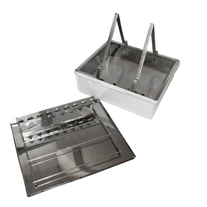 Talíř na odvíčkování ApiNord - nerez - s odkl. 2 rám.