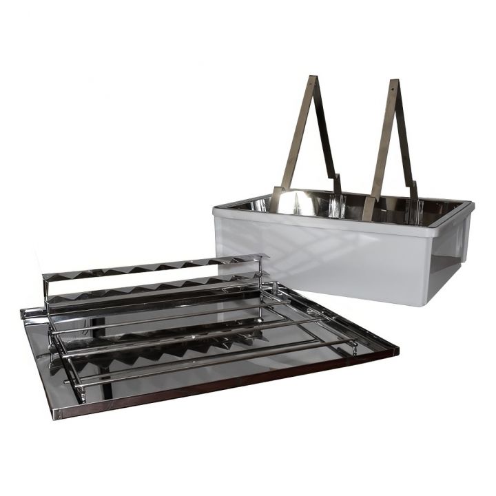 Talíř na odvíčkování ApiNord - nerez - s odkl. 2 rám.