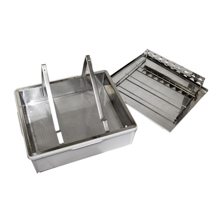 Talíř na odvíčkování ApiNord - nerez - s odkl. 1 rám.