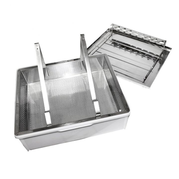 Talíř na odvíčkování ApiNord - nerez - s odkl. 1 rám.