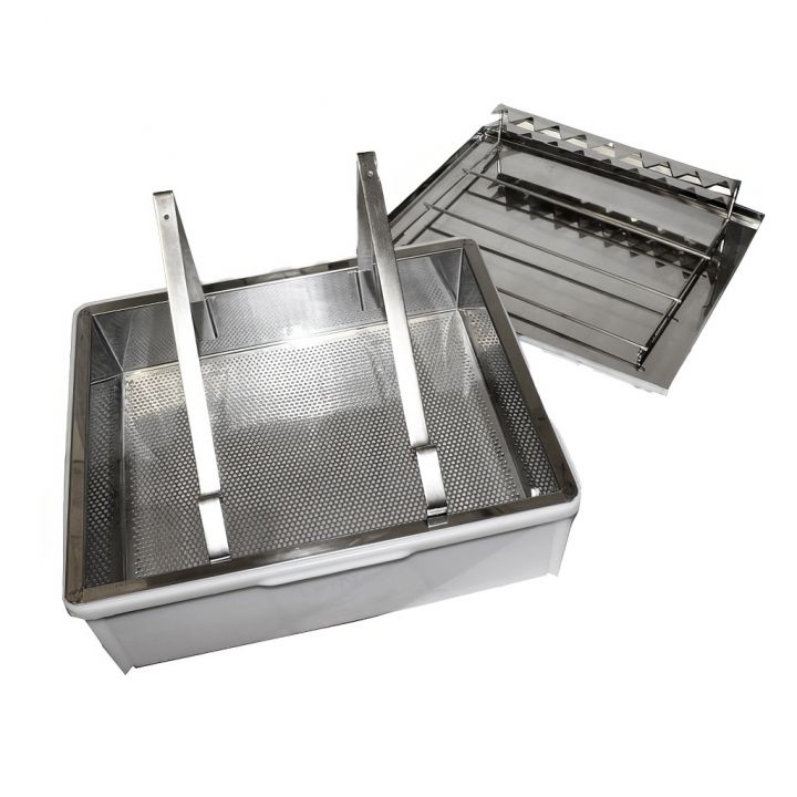 Talíř na odvíčkování ApiNord - nerez - s odkl. 1 rám.