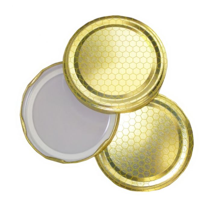 Víčko na sklenici TO 82 - zlaté - plástev