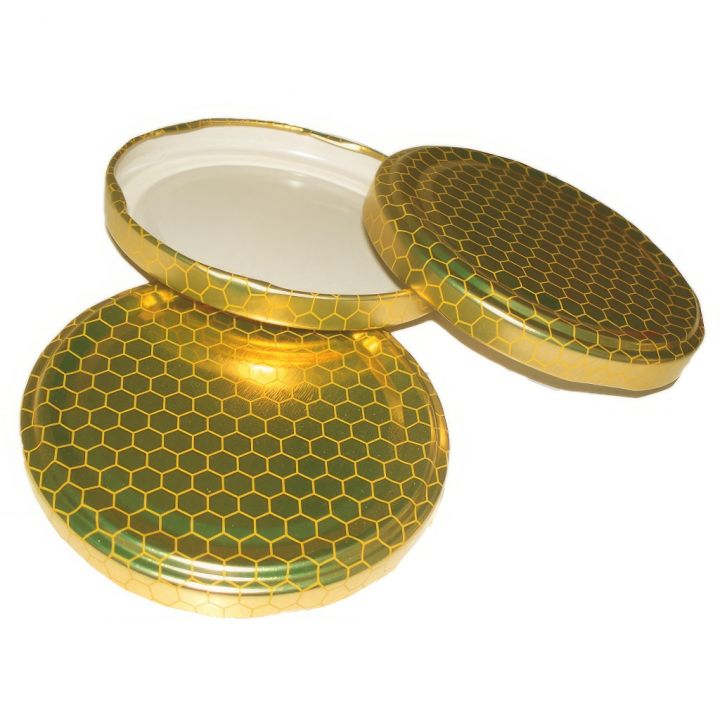 Víčko na sklenici TO 82 - zlaté - plástev